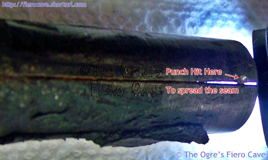 Removing bolt by attacking Bushing's seam on inner sleave.