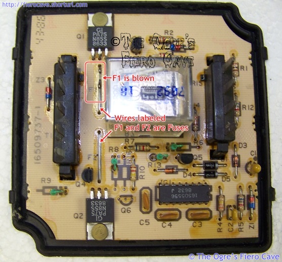Module with a blown fuse