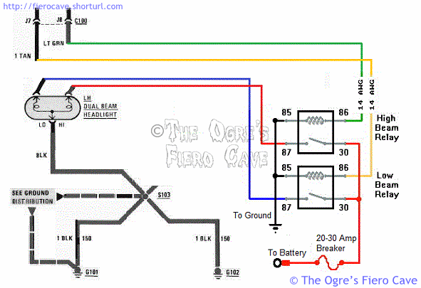 Schematic for the relay setup