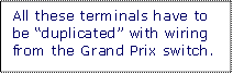 All these terminals have to be 