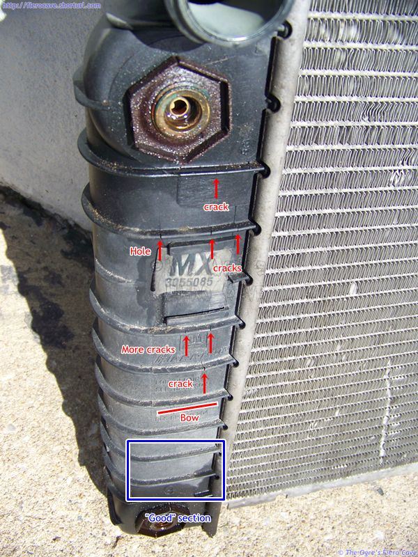 Picture, Left Tank with cracks, Rear View